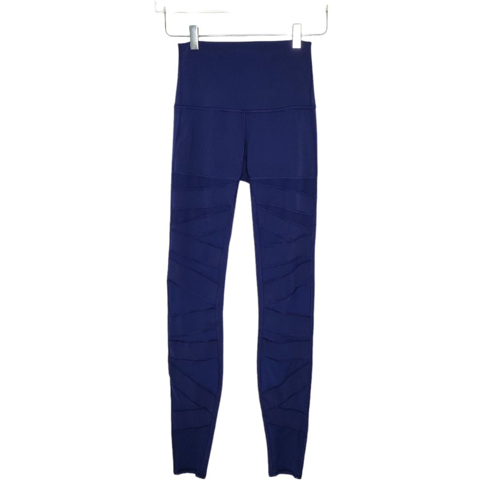 Lululemon Wunder Under Tech Mesh Pants Leggings 4 Hero Blue Full On Luon